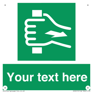 Custom Pull Bar Sign